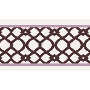 Trellis wallpaper border by Parker and Jules in Conker