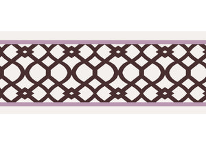 Trellis wallpaper border by Parker and Jules in Conker