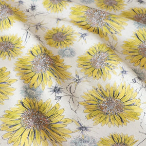 Organic Sunflower and Flora- Cotton Twill