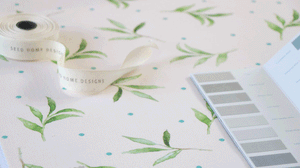 Olive and Dot in Antique Cream- Cotton Drill