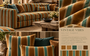 Vintage Vibe Stripe Velvet Fabric