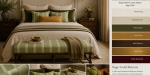 Stripe Weave Linen Fabric