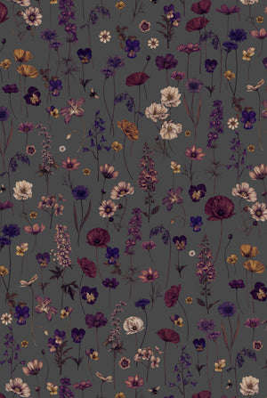 Botanica Verdigris Velvet Fabric by Victoria Sanders, full pattern