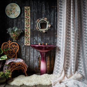 Body Lace Voile in Nude Pink Velvet