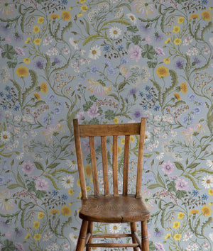 The Lost Garden in Coastal Blue Wallpaper