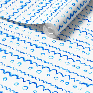 Circles in the Waves Sustainable Wallpaper