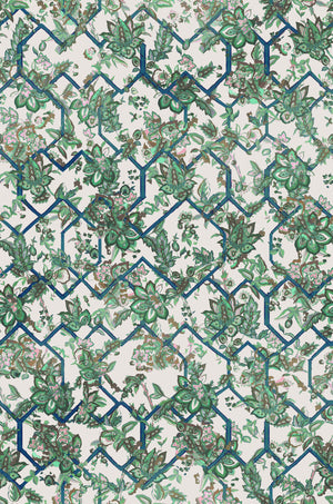 Creeping Trellis Metallic Grasscloth