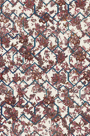 Creeping Trellis Metallic Grasscloth