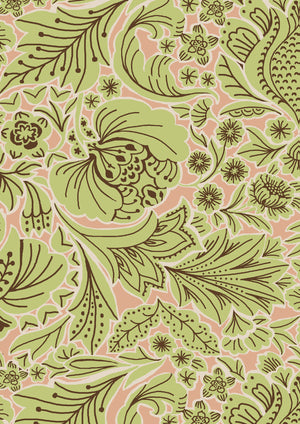Folk Floral Wallpaper