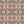 Franny wallpaper by Tatie Lou in pink and green, flat sample of a kaleidoscopic floral