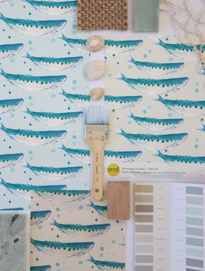 Swimming Sardines Organic Cotton