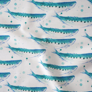 Swimming Sardines Organic Cotton