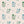 Jaipur wallpaper by Parker and Jules in cream and teal, flat sample of block-print flowers on a trellis