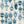 A Muggle of Jugs wallpaper by Annika Reed in blue, full repeat of painted jugs and vases