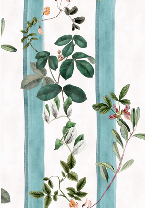 Little Fiorita Stripe Wallpaper