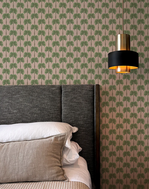 Little Palma Wallpaper in Flamingo