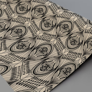 Manilva Garden wallpaper by Dami and Em Design in cream, full repeat of an art deco garden design