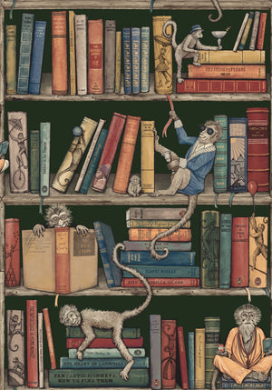 Monkey Library Wallpaper