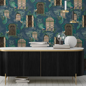 Peacock Manor Wallpaper