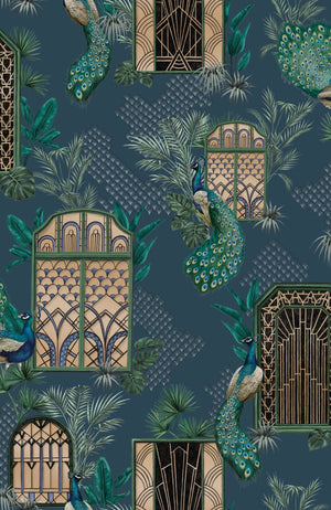 Peacock Manor Wallpaper