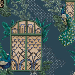 Peacock Manor Wallpaper