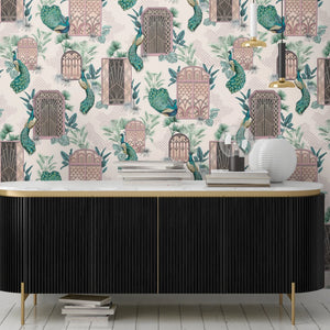 Peacock Manor Wallpaper