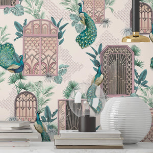 Peacock Manor Wallpaper