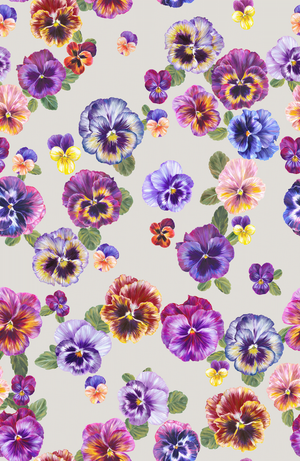 Plethora of Pansies Linen