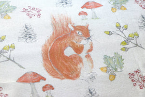 Organic Turn of the Seasons Squirrel Linen