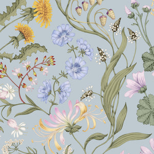 The Lost Garden in Coastal Blue Wallpaper