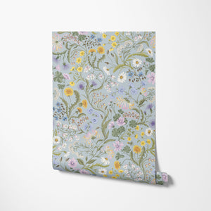 The Lost Garden in Coastal Blue Wallpaper
