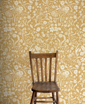 The Lost Garden Wallpaper in Honeysuckle