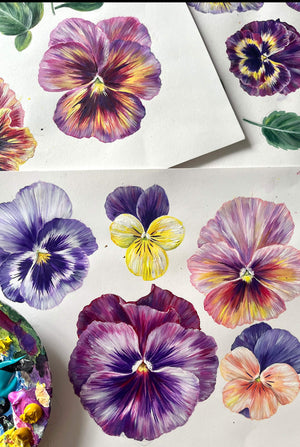 Plethora of Pansies Wallpaper