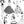 Vintage Dress wallpaper by Dupenny in black and white, full repeat of 1950s dresses