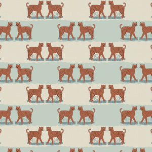 A Leopard Never Changes His Spots Linen Fabric by Annika Reed Studio