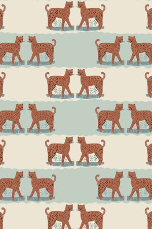 A Leopard Never Changes His Spots Linen Fabric by Annika Reed Studio