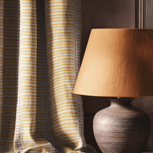 Backgammon Linen Fabric by Annika Reed Studio