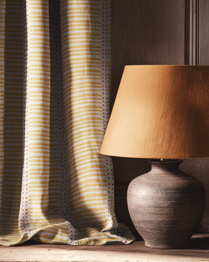 Backgammon Linen Fabric by Annika Reed Studio