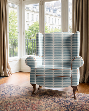 Backgammon Linen Fabric by Annika Reed Studio