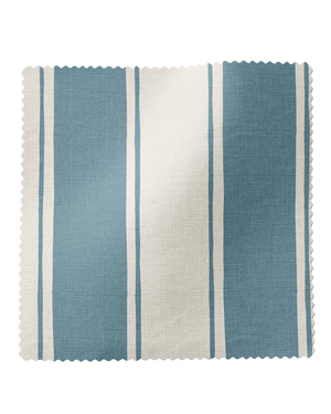 Balancing Act Linen Fabric in Blue, large scale