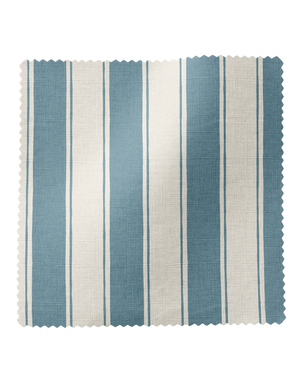 Balancing Act Linen Fabric in Blue, small scale