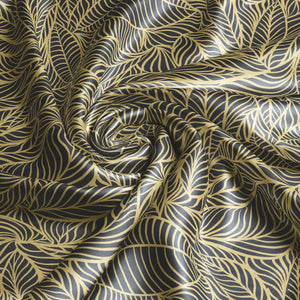 Agnes Black and Gold Lustre Velvet