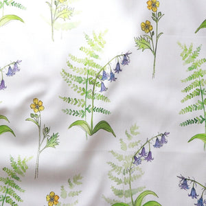 Buttercup and Bluebells Fabric- Cotton Drill