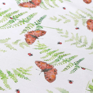 Butterfly and Fern Fabric- Cotton Drill