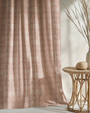 Checkers Linen Fabric by Annika Reed Studio