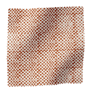 Checkers Linen Fabric in Red
