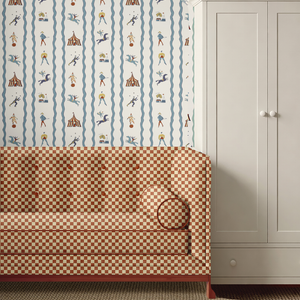 Chess Linen Fabric by Annika Reed Studio