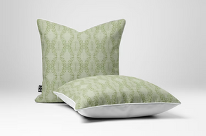 Clover Garden Garland Light Green Linen Fabric