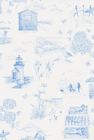Days Like These Wallpaper in Cornflower by XV Interiors and Victoria Sanders, pattern