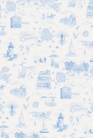 Days Like These Wallpaper in Cornflower by XV Interiors and Victoria Sanders, pattern detail
